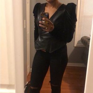 Leather & Suede cross over top.